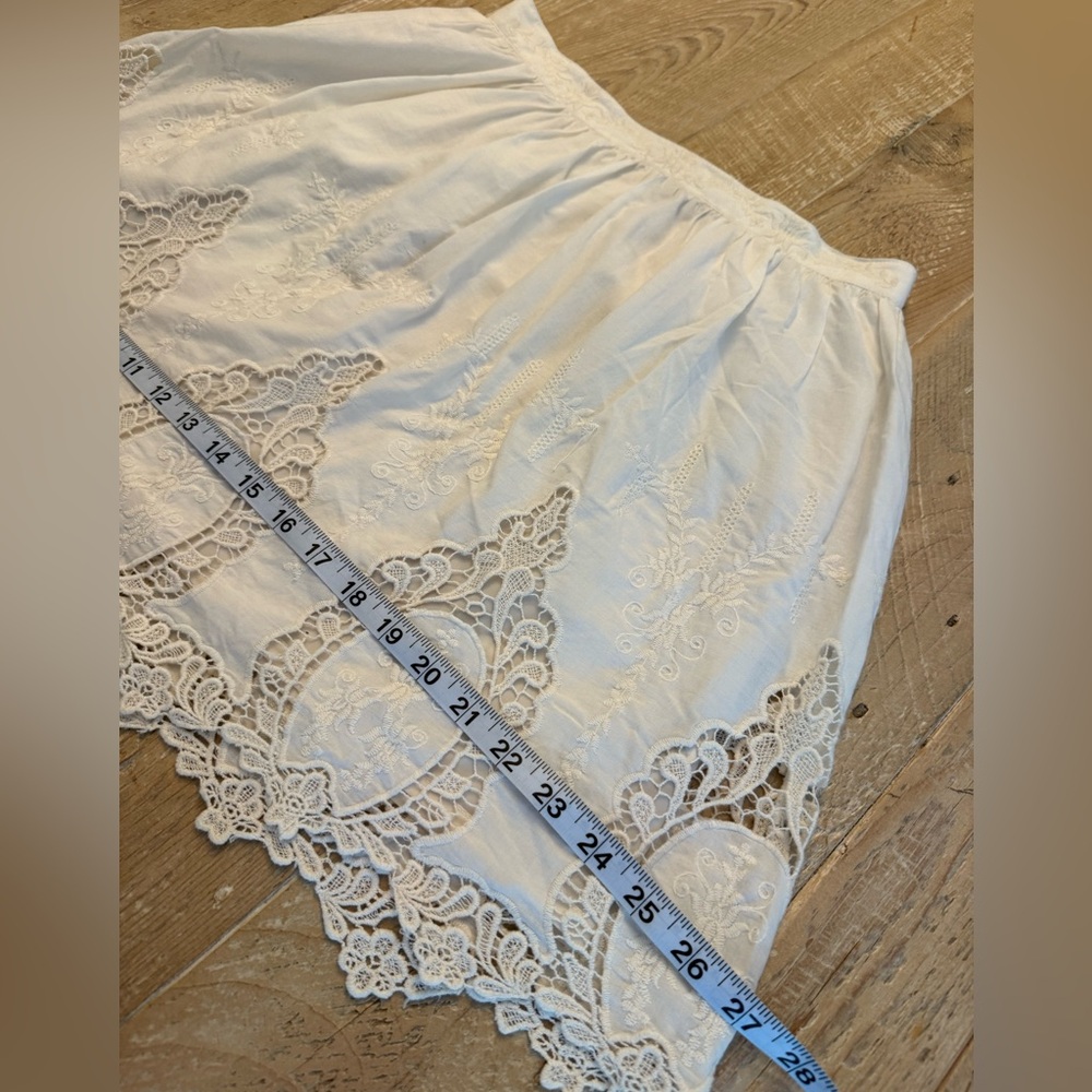 Topshop Cream Mini Skirt Size 6 - Picture 3 of 8